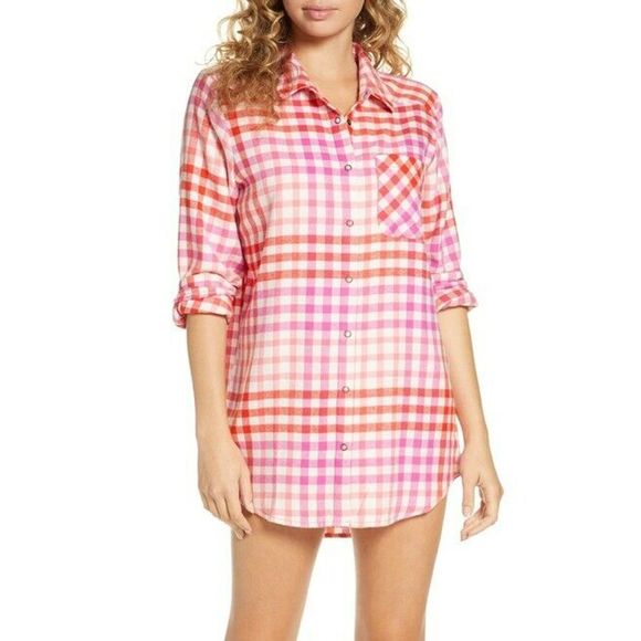 bp Other - BP. Nightshirt PJ Top XS Check Plaid Flannel